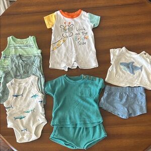 Baby Clothing Set with Animal Prints